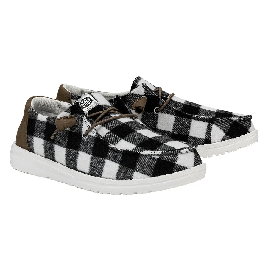 Wendy Buffalo Plaid – White and Black Plaid